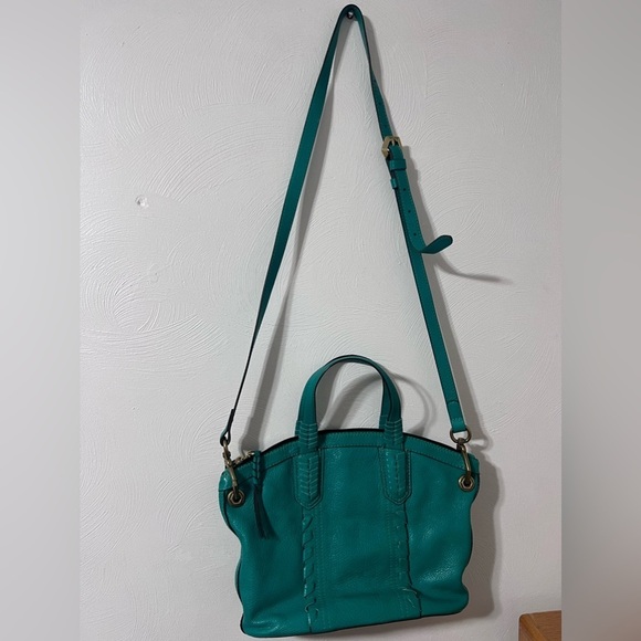 orYANY Green Pebbled Leather Medium Shoulder Bag - Picture 3 of 10